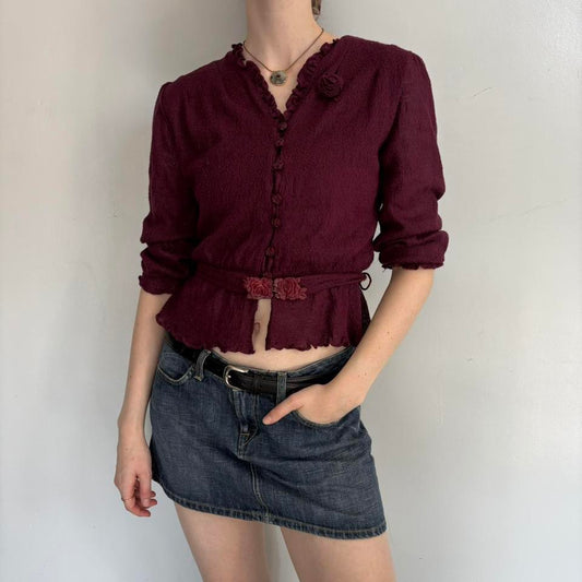 Burgundy Blouse