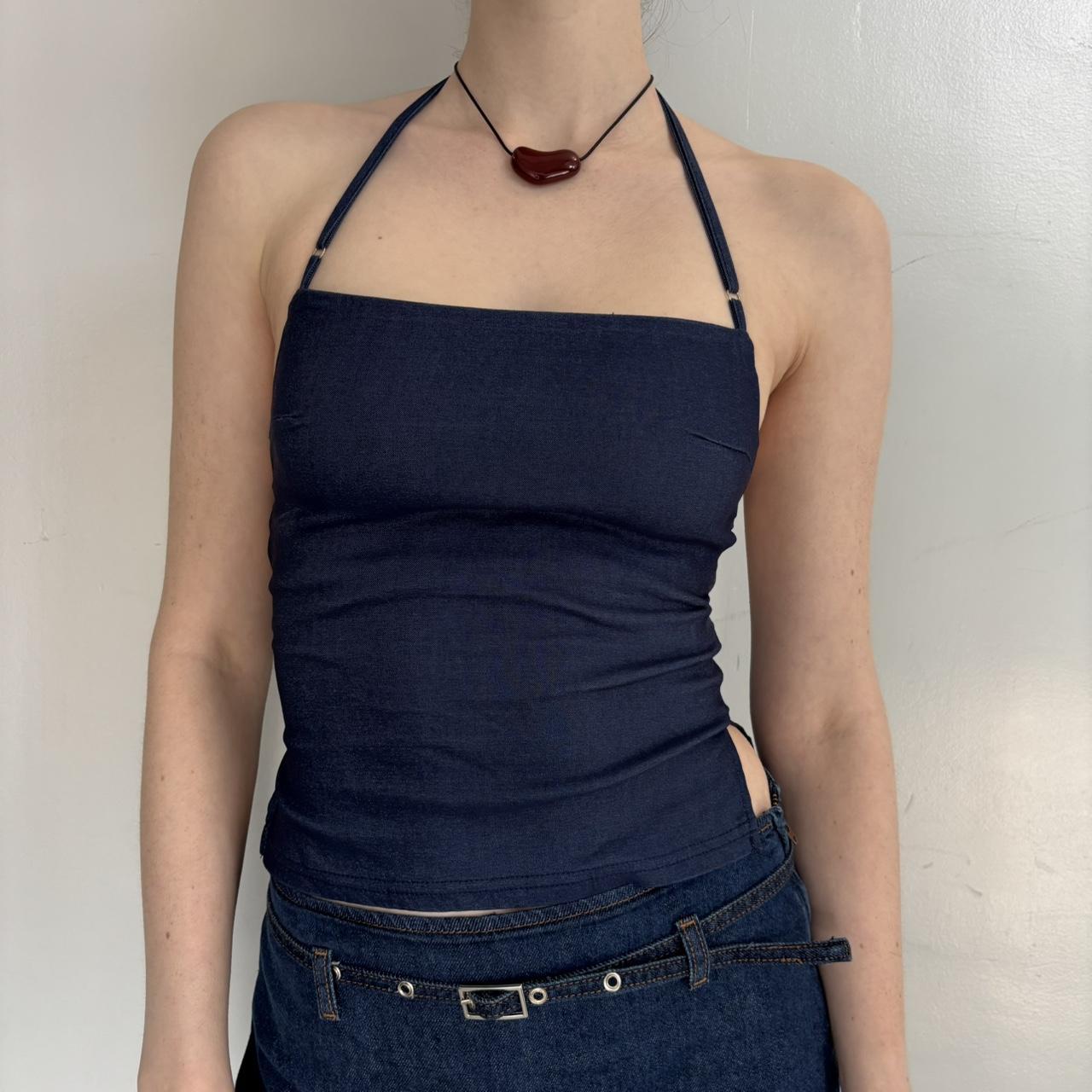 Denim Halter Top