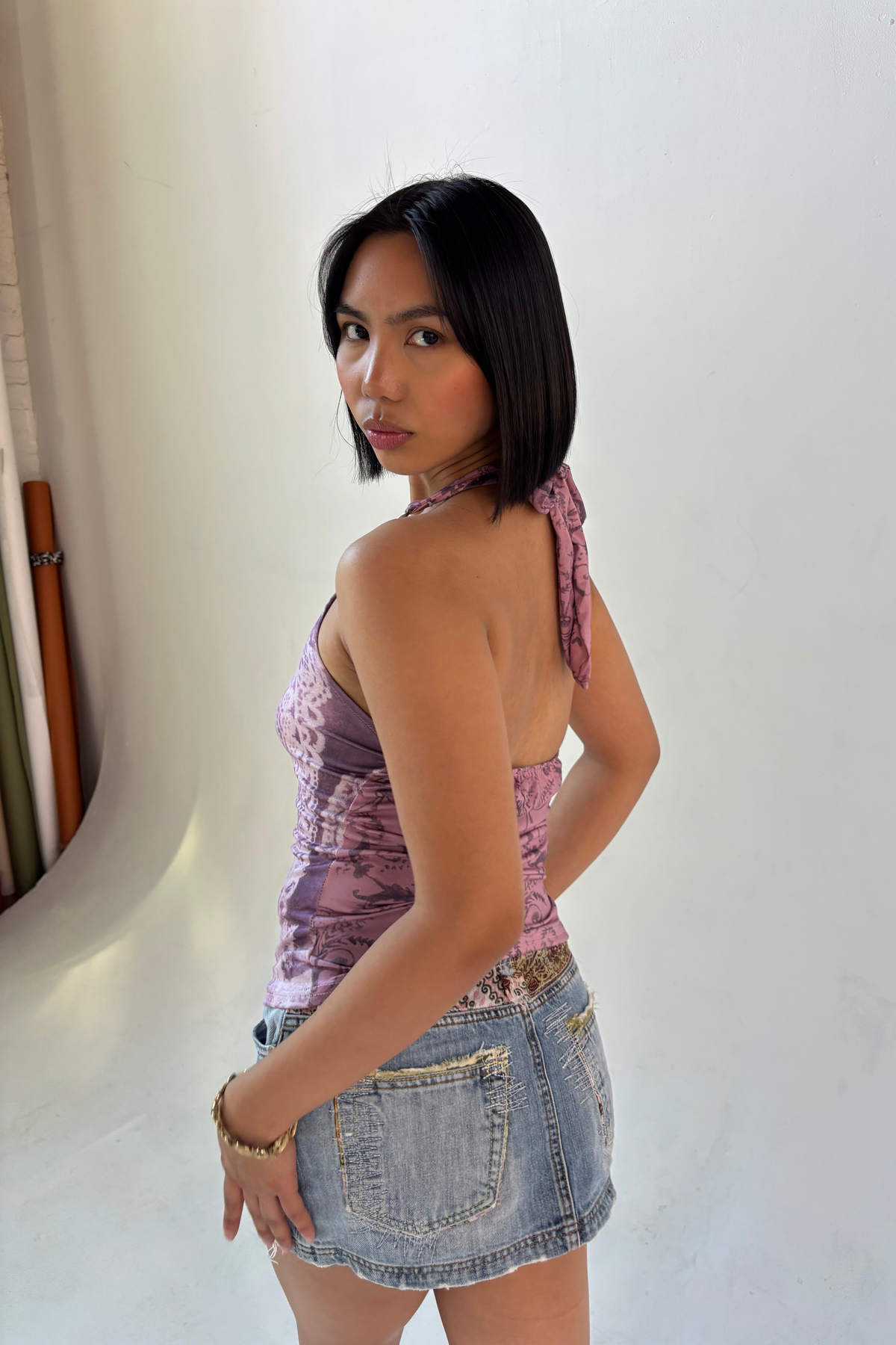 Blush Bloom Ring Halter Top