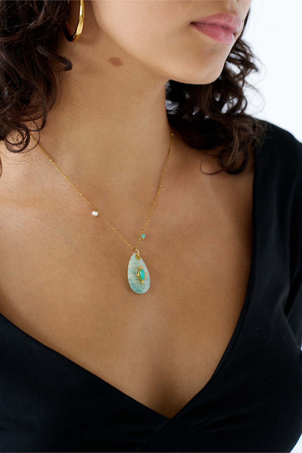 Santorini Sky Pendant Necklace