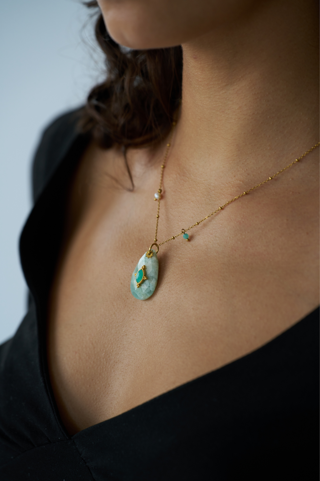 Santorini Sky Pendant Necklace