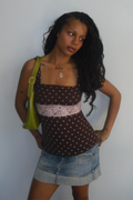 Cocoa Kiss Polka Dot Lace Tank Top