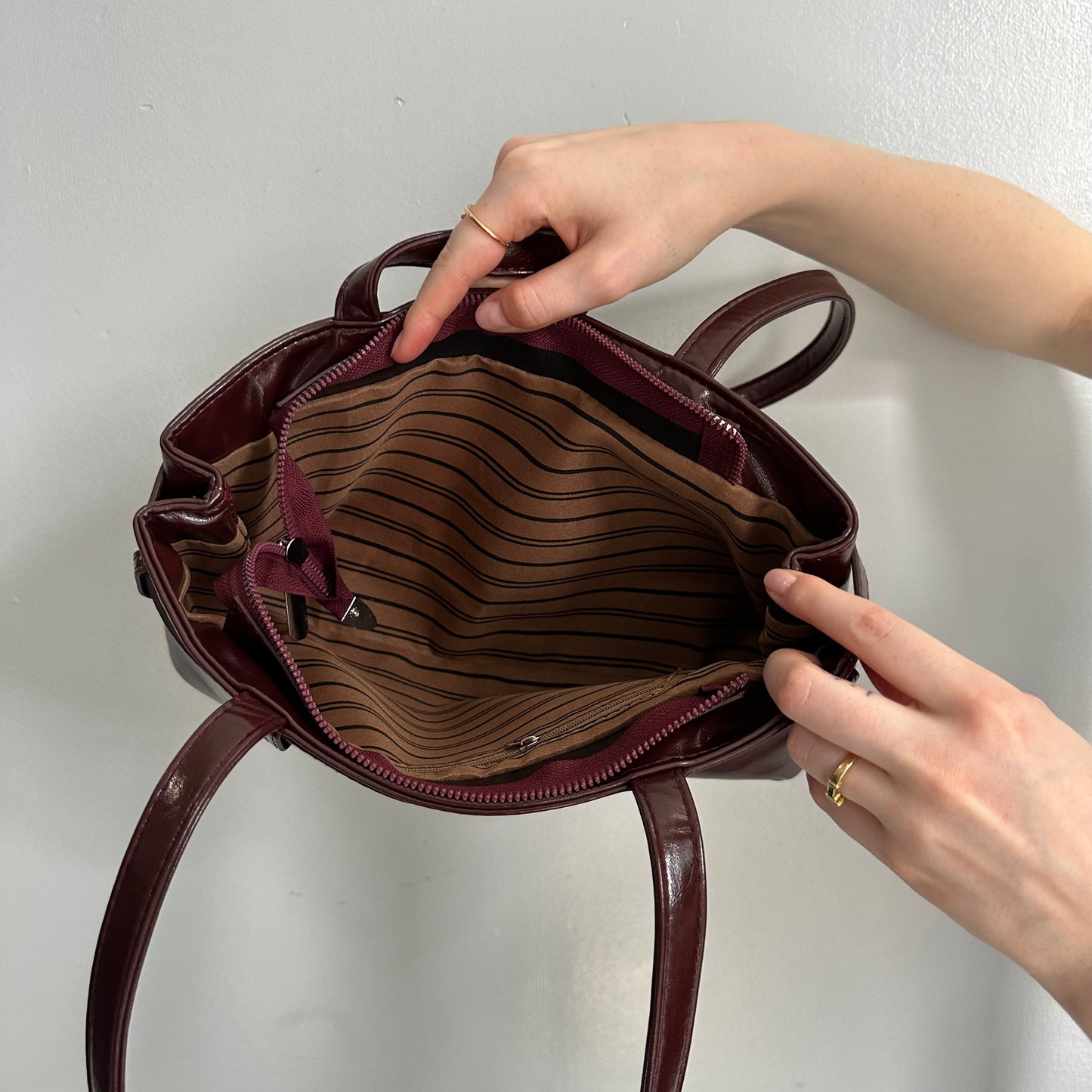 Burgundy Buckle Purse