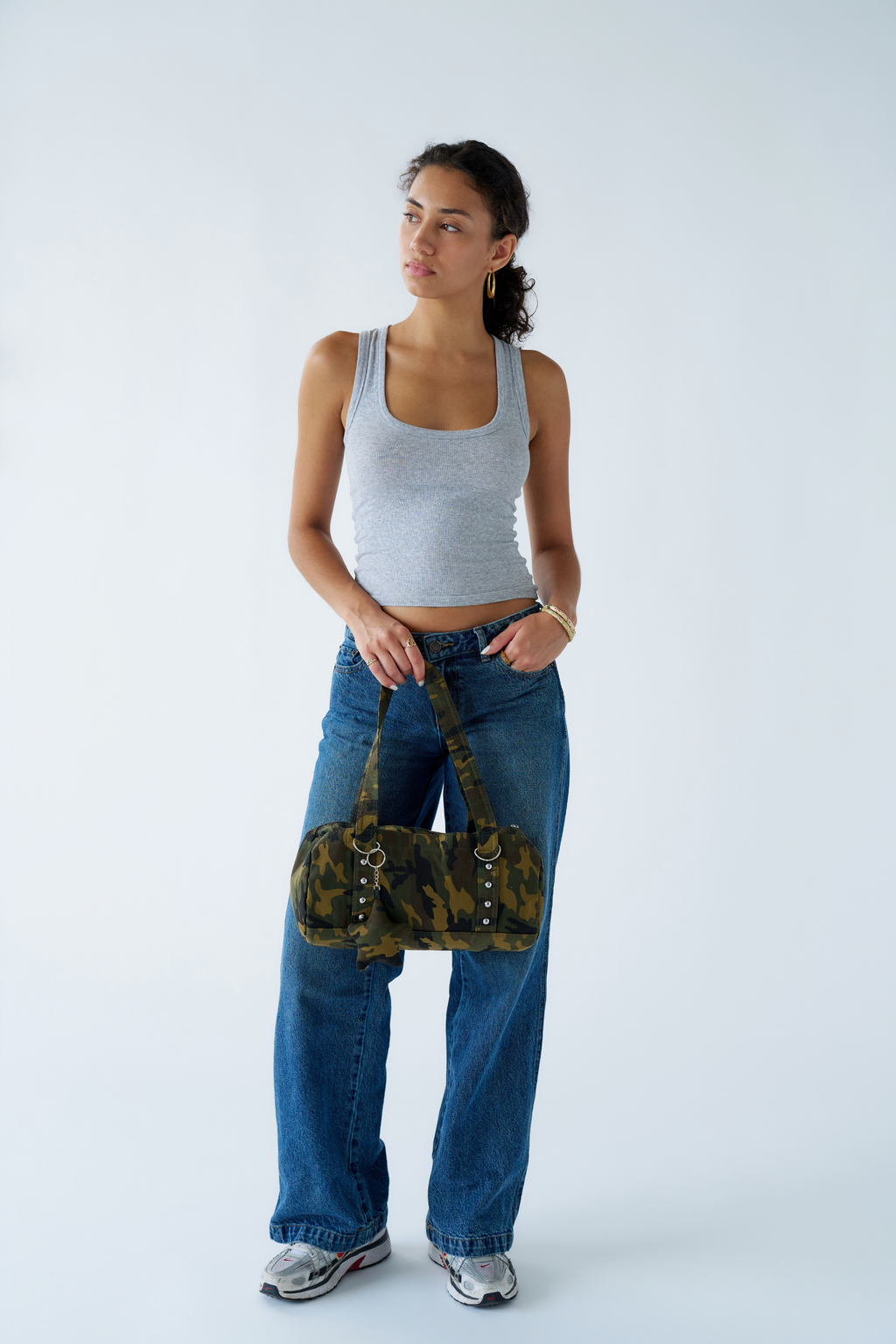 The Downtown It Girl Camo Shoulder Bag