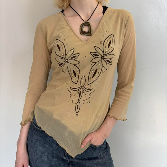 boho fairycore long sleeve top
