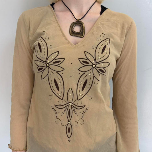 boho fairycore long sleeve top
