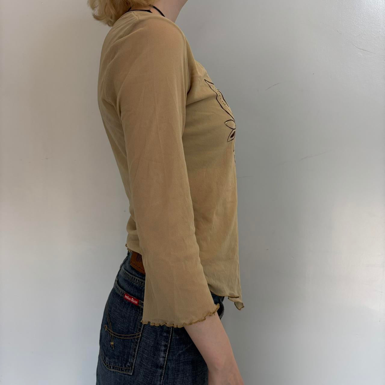 boho fairycore long sleeve top