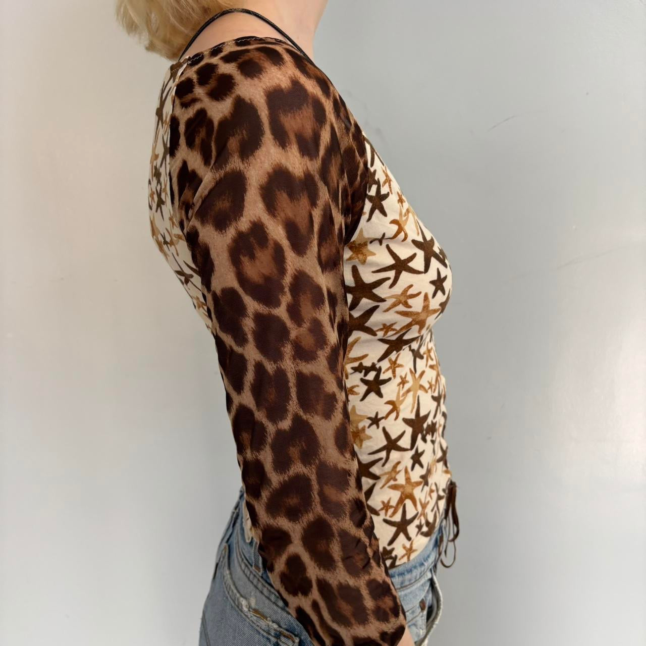 blumarine animal print top