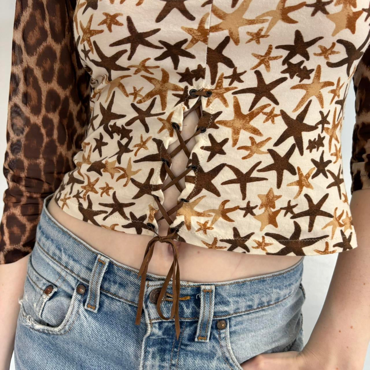 blumarine animal print top