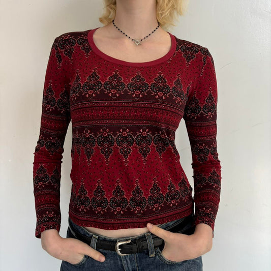 90s goth paisley long sleeve