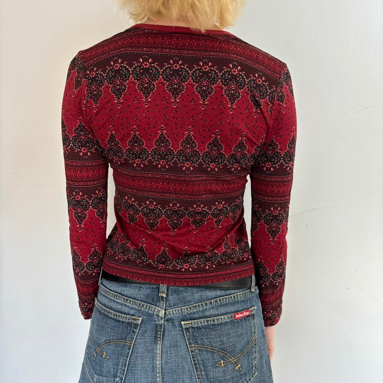 90s goth paisley long sleeve
