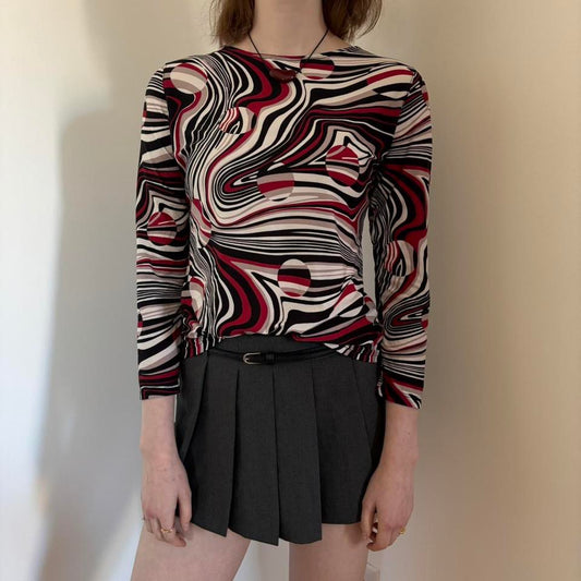 abstract marble print top