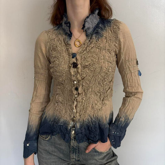 fairy-core ombré button down