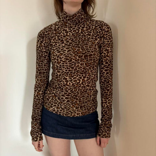 leopard turtleneck