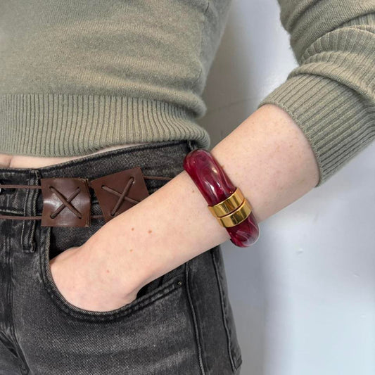 burgundy bangle