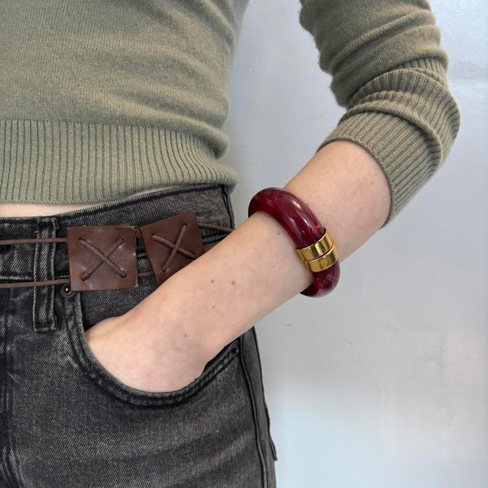 burgundy bangle