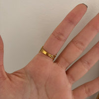 14K gold plated adjustable ring, waterproof gold ring, minimalist ring, stacking ring, dainty gold jewelry, everyday gold ring, adjustable band ring, modern gold accessory, women's fashion jewelry, gold statement ring, minimalist jewelry, and elegant gold stacking band.